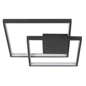 Highlight Plafondlamp Piazza vierkant B 42 cm zwart