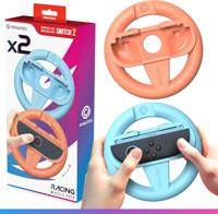 Oniverse 2-in-1 Racewheel Controller Set voor Nintendo Switch 2 - Accessoires voor Switch 2 voor Mario Kart, Oranje en Blauwe Racewheel Steunen, Intuïtief, Toegankelijke SL/SR Knoppen - Voor Joy Con