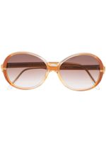 Balenciaga Pre-Owned lunettes de soleil à monture ronde (années 1980) - Orange