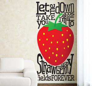 Sticker strawberry fields