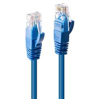 LINDY 0,3 m CAT6 U/UTP Snagless Gigabit Netwerkkabel, Blauw