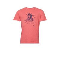 North 56°4 +size T-shirt Plus Size met logo koraalrood