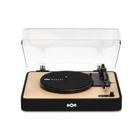 House of Marley Revolution Draadloze draaitafel - Bluetooth platenspeler, 3-speed duurzaam gemaakte vinylspeler, eenvoudige set-up home draaitafels voor vinylplaten met stofkap, Audio-Technica