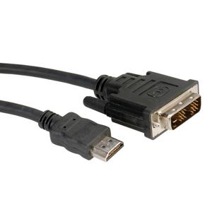 ROLINE Monitorkabel DVI (18+1) - HDMI, M/M, zwart, 1 m