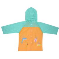 Free And Easy Regenjas Junior Polyester Oranje/turquoise Maat Xs