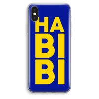 Habibi Blue: iPhone XS Max Transparant Hoesje