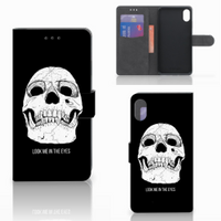 Telefoonhoesje met Naam Apple iPhone Xs Max Skull Eyes - thumbnail