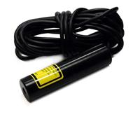 Lijnlaser, groen, 520 nm, 90 °, 24 V DC, Ø20x80 mm, Laser Class 1M, Focus fixed (500mm), Kabellengte 3,000 mm - 70122985