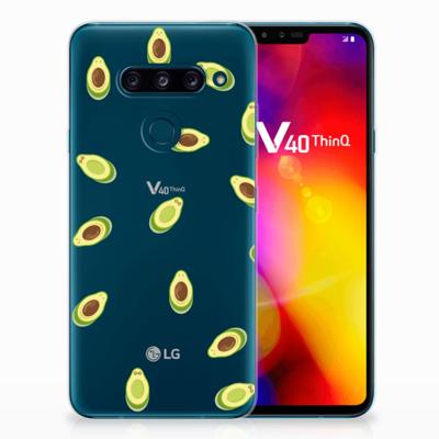 LG V40 Thinq Siliconen Case Avocado