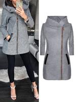 Loose Casual Plain Cross Neck Coat