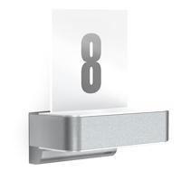 Steinel LED wandlamp buiten L 820 SC zilver, iHF 160° bewegingsmelder, huisnummer, applicatiegestuurd