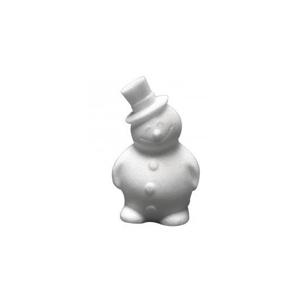 Piepschuim figuren sneeuwman - wit - 17 cm - knutselen