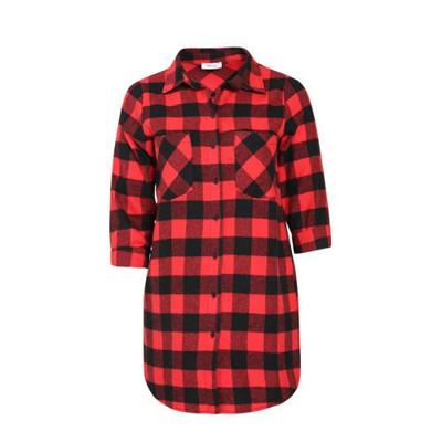 Paprika geruite blouse rood/zwart Paprika geruite blouse rood/zwart