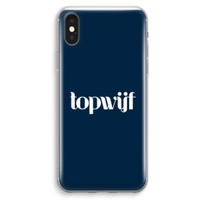 Topwijf Navy: iPhone XS Max Transparant Hoesje