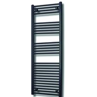 Elektrische Design Radiator Sanicare Plug & Play 172x45 cm Mat Zwart 920 Watt Met Zwart Thermostaat Links Sanicare - thumbnail