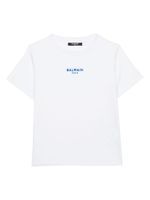 Balmain Kids t-shirt en coton à logo brodé - Blanc