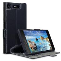 Qubits slim wallet zwart hoes Sony Xperia XZ1