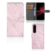 Sony Xperia 1 III Bookcase Marble Pink - Origineel Cadeau Vriendin - thumbnail