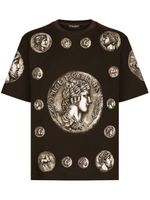 Dolce & Gabbana t-shirt à imprimé graphique - Marron