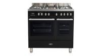 Boretti Milano Vrijstaand fornuis Zwart Gaskookplaat B