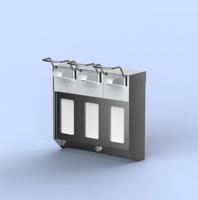 ALLCARE 8320 MediQo-Line MQTV05E TRIO zeep- en desinfectiemiddeldispenser roestvrij staal, 500 ml korte hendel