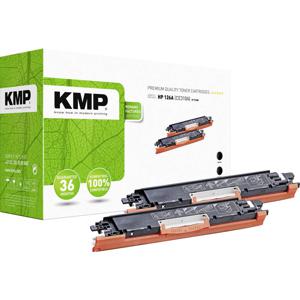 KMP Toner vervangt HP 126A, CE310A Compatibel 2-pack Zwart 2400 bladzijden H-T148D 1226,0021