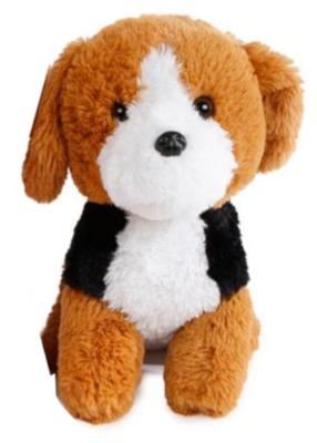 Take Me Home knuffel Hond junior 32 cm pluche bruin/wit/zwart