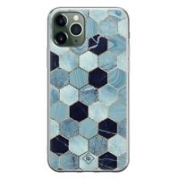 iPhone 11 Pro siliconen hoesje - Blue cubes