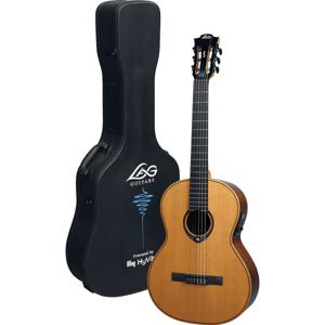 LAG Guitars Classic HyVibe 15 CLHV15E E/A klassieke gitaar linkshandig + multi-effect incl. koffer