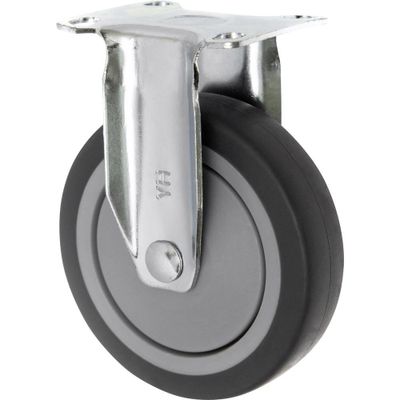Toolcraft TO-5137923 meubelwieltje Zwart, Chroom 65 kg Thermoplastische elastomeer (TPE) 10 cm 1 stuk(s)