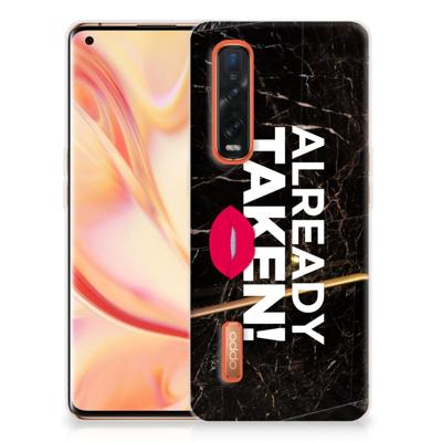 OPPO Find X2 Pro Siliconen hoesje met naam Already Taken Black OPPO Find X2 Pro Siliconen hoesje met naam Already Taken Black