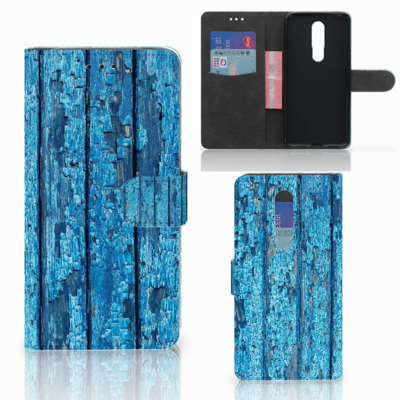 Nokia 3.1 Plus Book Style Case Wood Blue