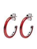 MM6 Maison Margiela boucles d'oreilles à logo gravé - Rouge - thumbnail