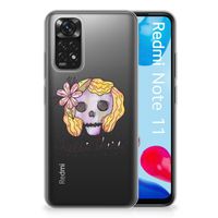 Silicone Back Case Xiaomi Redmi 10 | Redmi Note 11 4G Boho Skull