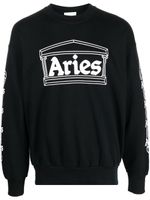 Aries haut à logo imprimé - Noir