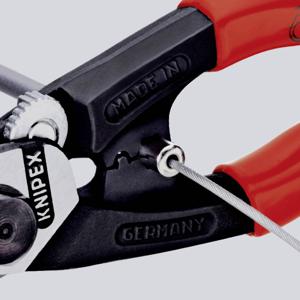 Knipex Knipex-Werk 95 61 190 Draadkabelschaar Geschikt voor (striptechniek) Aluminium- en koperkabel, een- en meerdraads, Middelharde draadkabel 7 mm 10 mm² 7