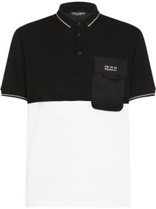 Dolce & Gabbana polo à patch logo - Noir