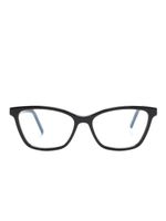 Saint Laurent Eyewear lunettes de vue rectangulaires à plaque logo - Noir