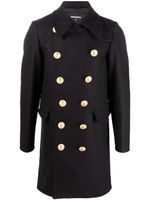 DSQUARED2 manteau en laine à boutonnière croisée - Noir