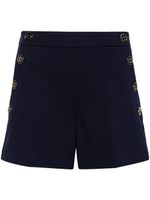 TWINSET short slim à logo embossé - Bleu