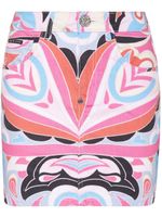 Philipp Plein Colorful Circus-print denim mini skirt - Blanc - thumbnail