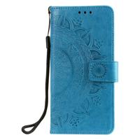 Shop4 - Samsung Galaxy S20 Hoesje - Wallet Case Mandala Patroon Blauw