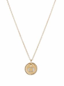 David Yurman collier en or 18ct à pendentif Initial O serti de diamants