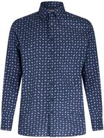 ETRO chemise en coton à imprimé graphique - Bleu