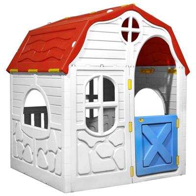 vidaXL Speelhuis inklapbaar met deuren en ramen vidaXL Speelhuis inklapbaar met deuren en ramen