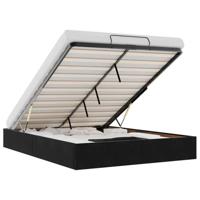 vidaXL Ottoman bedframe zonder matras 140x190 cm fluweel zwart, bedframe, ottoman bedframe, bedframe met opbergruimte onder het bed, bedframe met opbergruimte