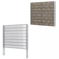 vidaXL Schanskorf dubbelstaafmat 2,008x1,63 m 6 m (lengte) staal grijs