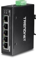 TRENDnet TI-G50 5-poorts geharde industriële gigabit-DIN-rail-schakelaar, 10 GB/s schakelcapaciteit, IP30 Gigabit-netwerkschakelaar DIN-rail- en wandhouders inbegrepen