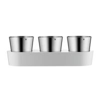 WMF Herb Garden set 3-pcs. Gourmet Plantenpot Vrijstaand Roestvrijstaal Roestvrijstaal, Wit Binnen