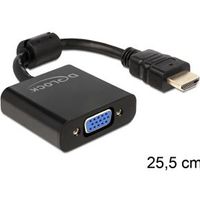 Delock 65512 Adapter HDMI male naar VGA female zwart - thumbnail